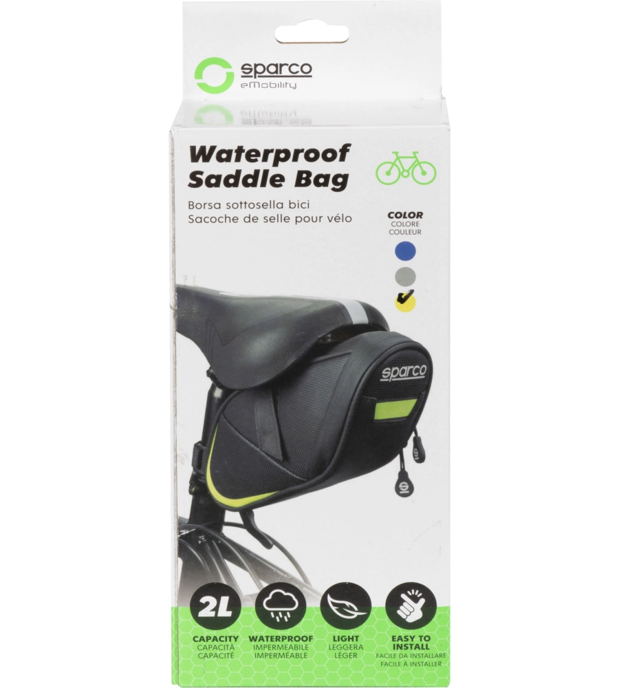 Borsa per bicicletta impermeabile sparco, 24x8,5x10 cm